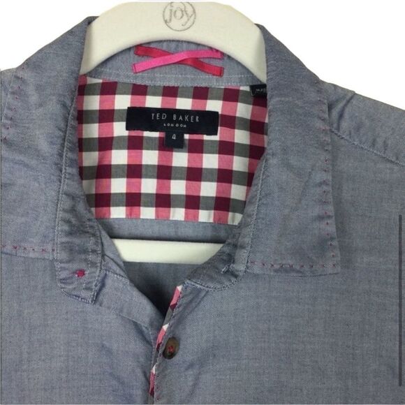 Ted Baker Button Down Shirt Size 4 - Picture 4 of 4